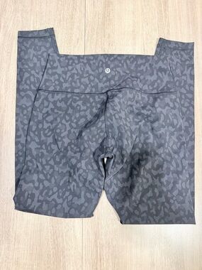 lululemon Black Charcoal Subtle Leopard Print Leggings